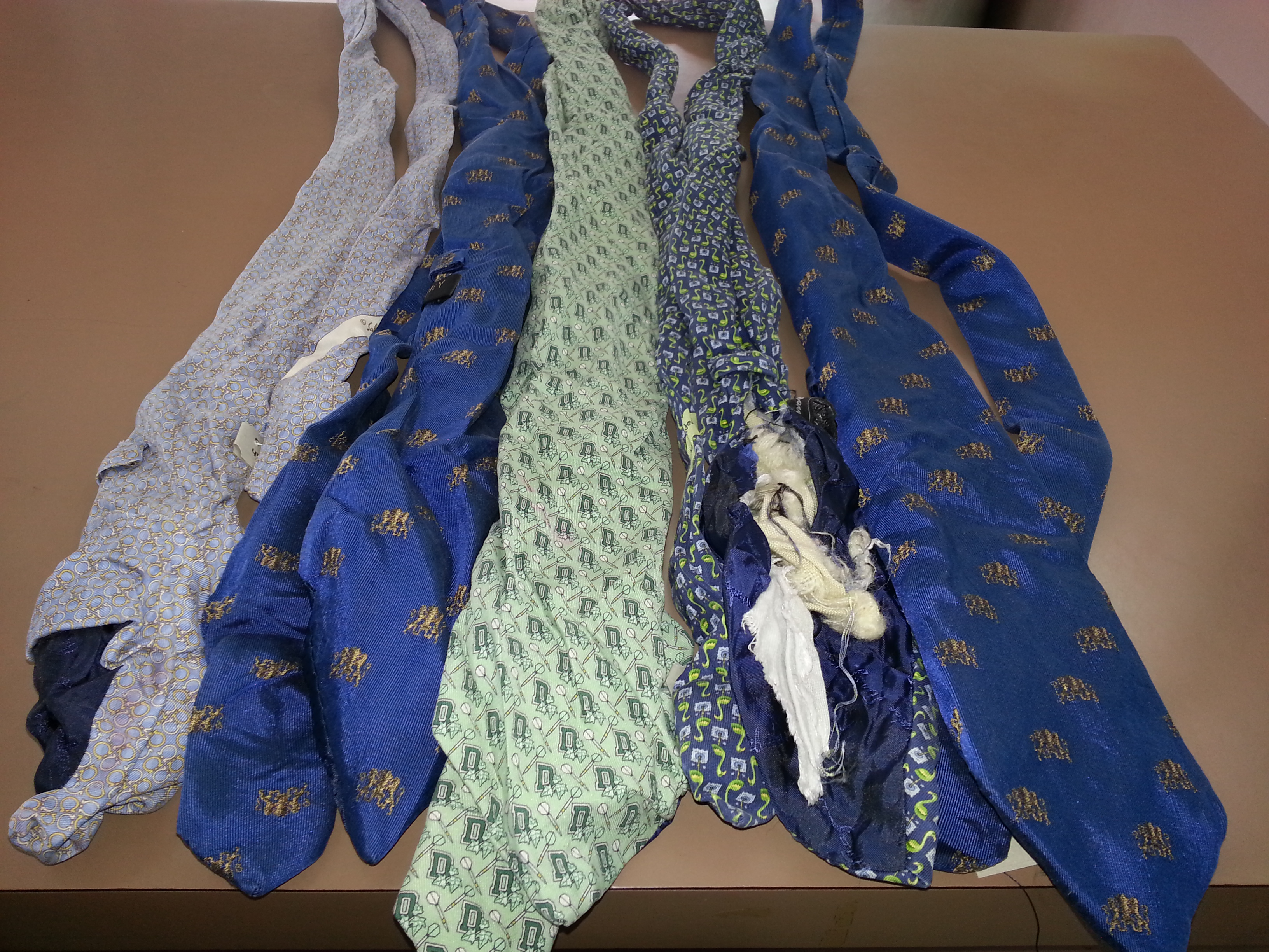 Dry clean neckties